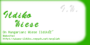 ildiko wiese business card